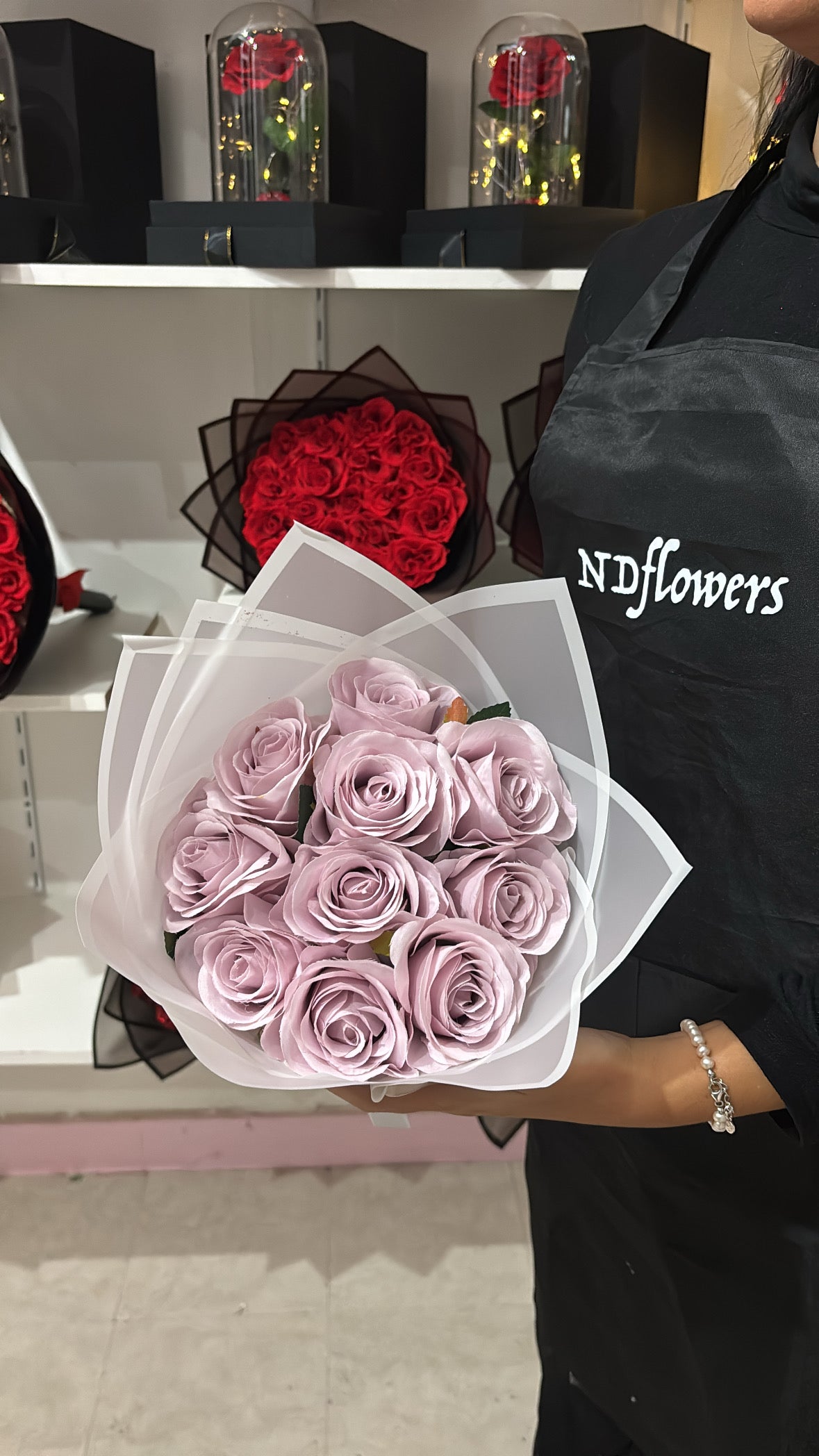 Rose artificielle velours