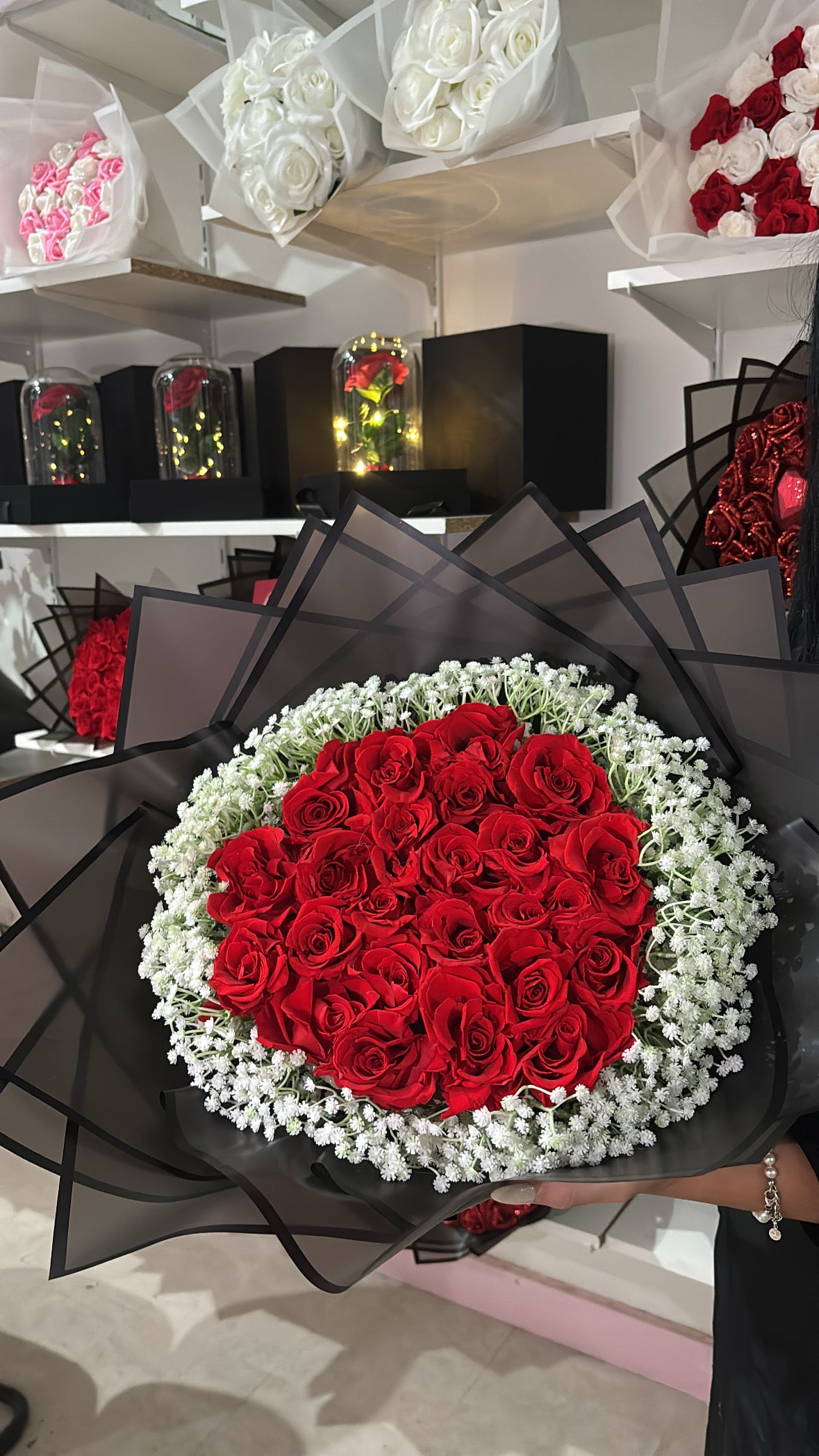 Roses éternels + gypshofil