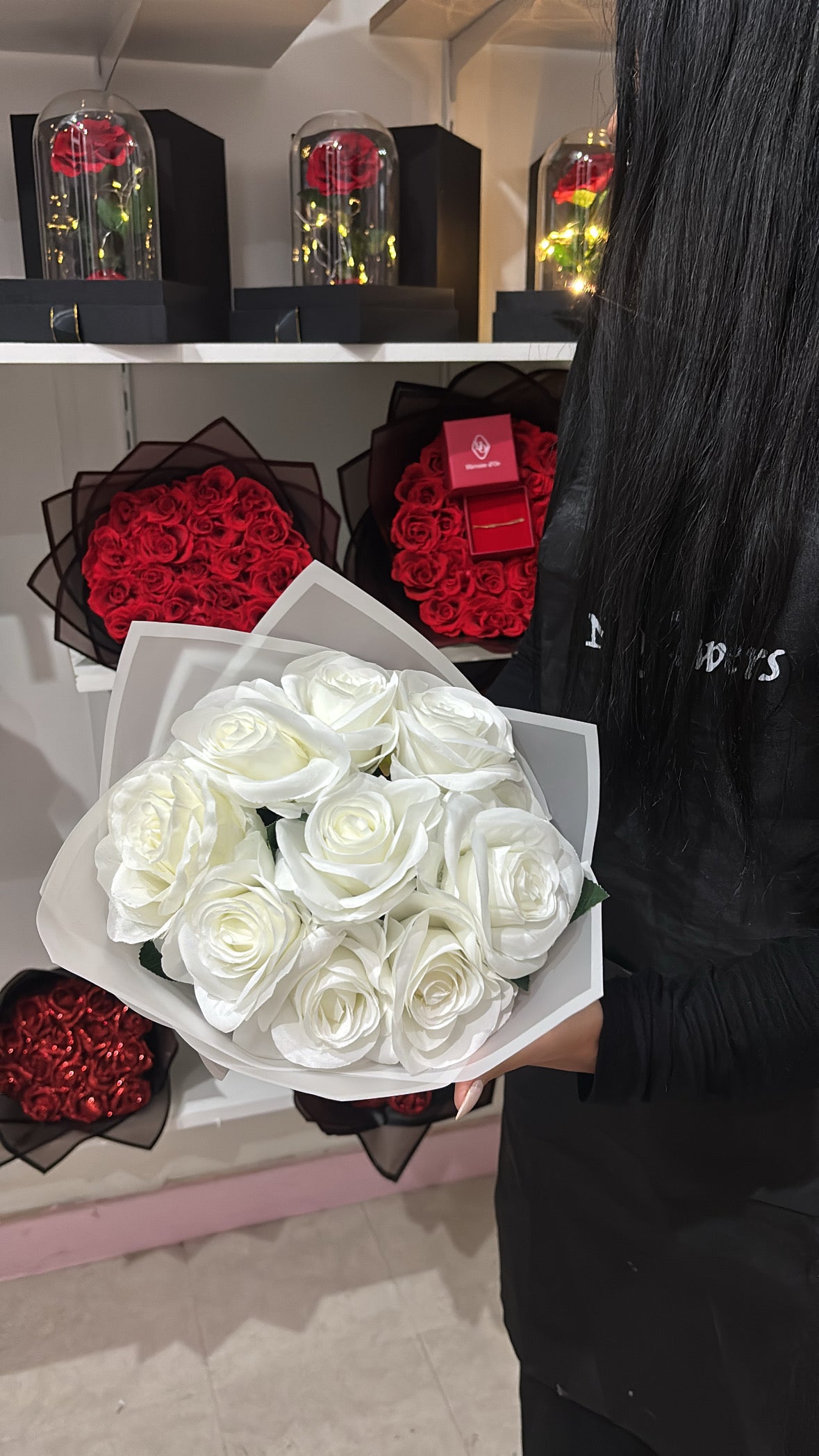 roses artificielles velours