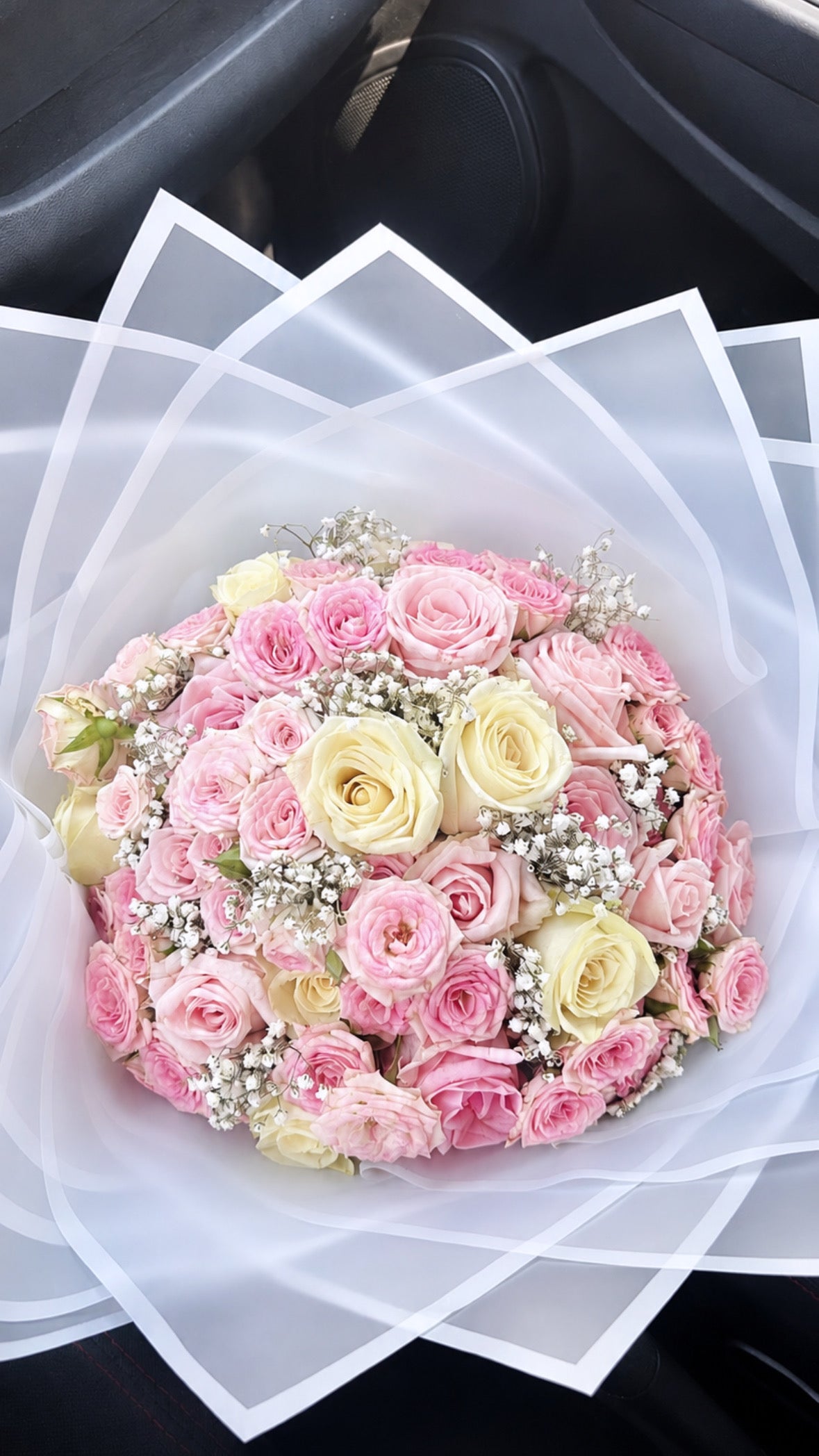 Roses fraîche compos