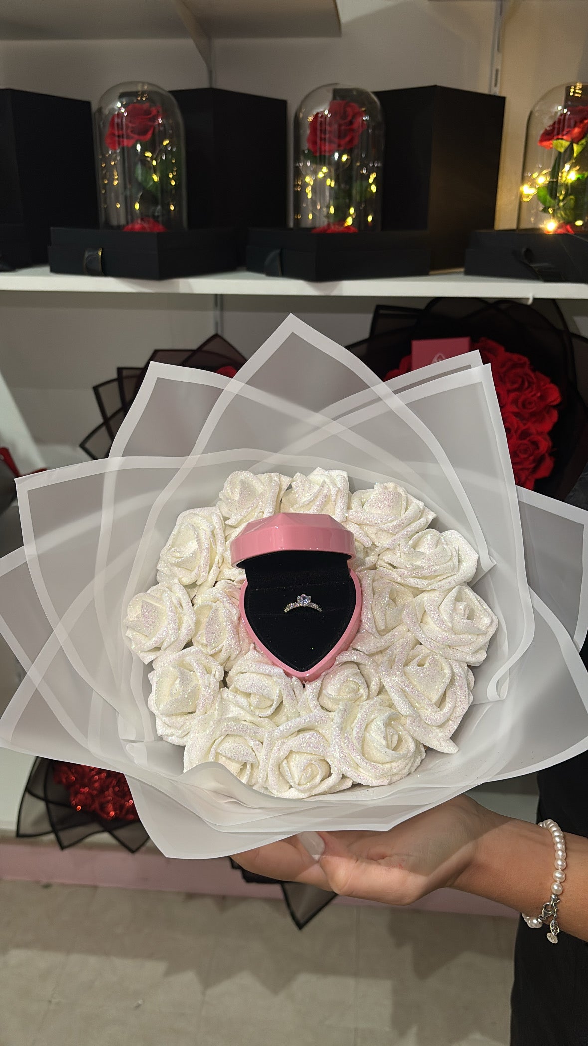 Bouquets cœurs précieux